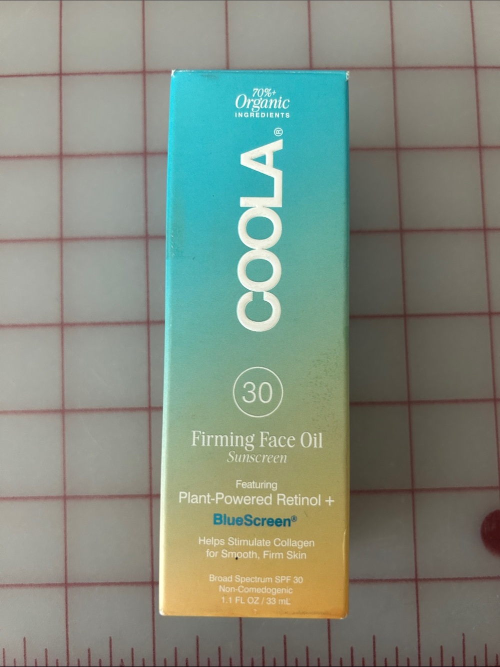 COOLA Firming Face Oil Sunscreen - Teal to Gold Gradient